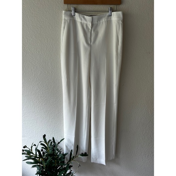 Chelsea28 Pants - Chelsea28 Womens Cream White Wide Leg Dress Pants High Rise Trousers‎ Size 8